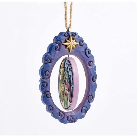 Enesco Jim Shore Holy Family Christmas Rotating Ornament 4055358 New - Picture 1 of 3